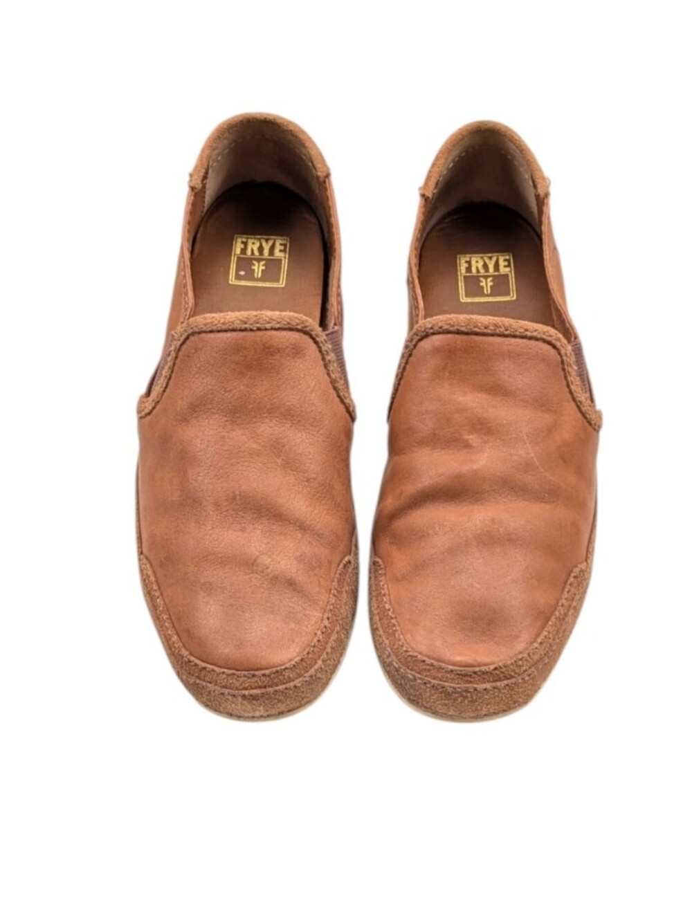 Frye Dean Artisan Leather Flats Tan Distressed Loafers Women’s 8.5 S4128 - Picture 7 of 12